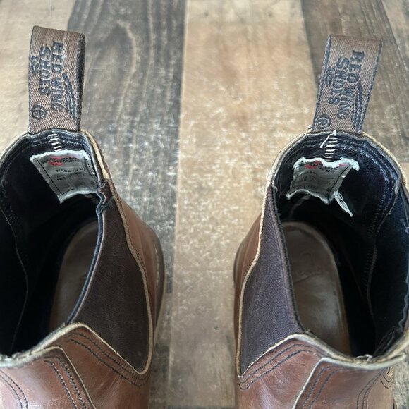 Red Wing 3190 Heritage Chelsea Amber Harness Leather Work Boots Mens 10.5 D - Picture 9 of 12